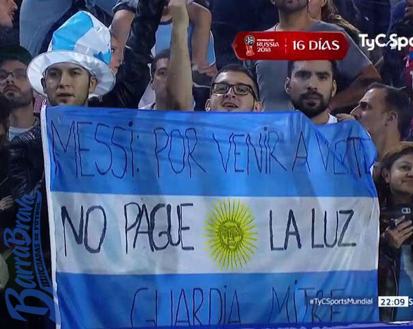 Messi: por venir a verte no pague la luz