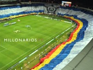 Foto: "Bandera" Barra: Comandos Azules • Club: Millonarios • País: Colombia