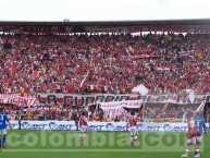 Foto: "CLASICO AÑO 2007" Barra: La Guardia Albi Roja Sur • Club: Independiente Santa Fe
