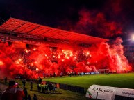 Foto: "Copando Tunja" Barra: La Guardia Albi Roja Sur &bull; Club: Independiente Santa Fe &bull; País: Colombia