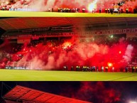 Foto: "Copando Tunja" Barra: La Guardia Albi Roja Sur &bull; Club: Independiente Santa Fe &bull; País: Colombia