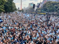 Foto: "Festejos Copa Sudamericana 2024" Barra: La Guardia Imperial • Club: Racing Club • País: Argentina