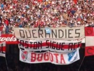 Foto: "Bogotá millonaria" Barra: Los Borrachos del Tablón &bull; Club: River Plate &bull; País: Argentina