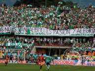 Foto: "Los del Sur no es vandalismo, es pasión y alegria" Barra: Los del Sur &bull; Club: Atlético Nacional &bull; País: Colombia