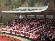 Foto: "29/07/2017, Estadio La Granja, vs la U. de Chile, Fecha 1 Torneo de Transición de Primera División" Barra: Los Marginales • Club: Curicó Unido