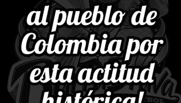 Felicitaciones al pueblo de Colombia por esta actitud histórica!