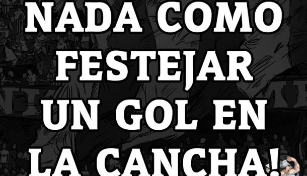 Nada como festejar un gol en la cancha!