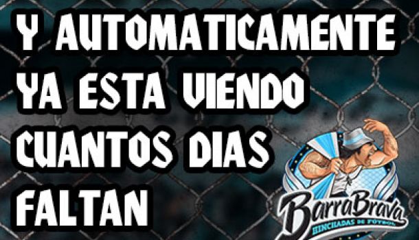 Salis de la cancha y automaticamente ya esta viendo cuantos dias faltan para volver