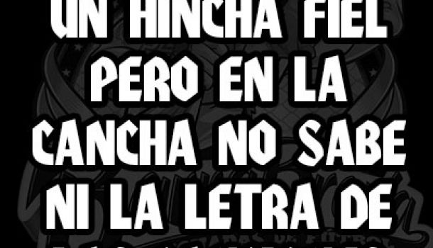 Se cree un hincha fiel pero en la cancha no sabe ni la letra de las canciones