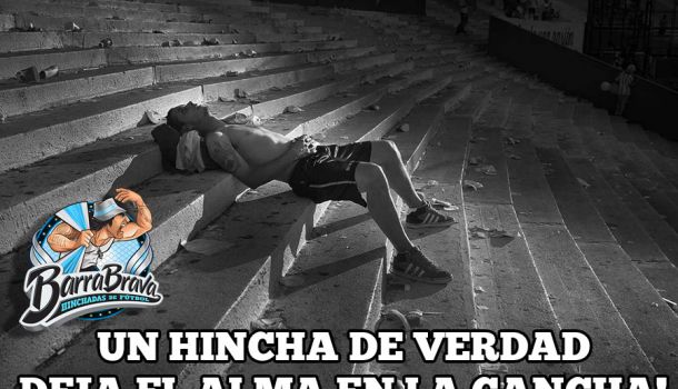 Un hincha de verdad deja el alma en la cancha