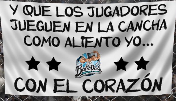 Y que los jugadores jueguen en la cancha como aliento yo... Con el corazón