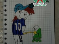 Desenho - Diseño - Arte - "Antinacional SML" Dibujo de la Barra: Comandos Azules • Club: Millonarios