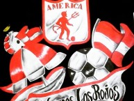 Desenho - Diseño - Arte - "@misangrellvatucolor" Dibujo de la Barra: Disturbio Rojo Bogotá • Club: América de Cáli