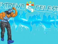 Desenho - Diseño - Arte - "Extremo Celeste El loko poSCitibeichom" Dibujo de la Barra: Extremo Celeste • Club: Sporting Cristal