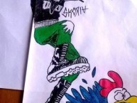 Desenho - Diseño - Arte - "ANTI-GALLINA" Dibujo de la Barra: Frente Radical Verdiblanco &bull; Club: Deportivo Cali &bull; País: Colombia