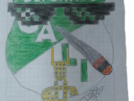 Desenho - Diseño - Arte - "Jairo Arturo Cifuentes M." Dibujo de la Barra: Frente Radical Verdiblanco • Club: Deportivo Cali • País: Colombia
