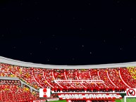 Desenho - Diseño - Arte - "@JACC_ilustra TRIBUNA SUR" Dibujo de la Barra: La Guardia Albi Roja Sur • Club: Independiente Santa Fe