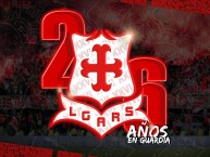 Desenho - Diseño - Arte - "LGARS 26 AÑOS." Dibujo de la Barra: La Guardia Albi Roja Sur • Club: Independiente Santa Fe