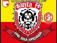 Desenho - Diseño - Arte - "Una sola hinchada." Dibujo de la Barra: La Guardia Albi Roja Sur • Club: Independiente Santa Fe