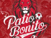 Desenho - Diseño - Arte - "Patio Bonito es del León." Dibujo de la Barra: La Guardia Albi Roja Sur • Club: Independiente Santa Fe • País: Colombia