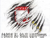 Desenho - Diseño - Arte - "PASIÓN AL ROJO VIVO" Dibujo de la Barra: La Guardia Albi Roja Sur • Club: Independiente Santa Fe