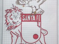 Desenho - Diseño - Arte - Dibujo de la Barra: La Guardia Albi Roja Sur • Club: Independiente Santa Fe