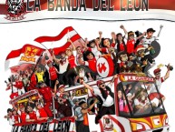 Desenho - Diseño - Arte - "LA BANDA DEL LEÓN" Dibujo de la Barra: La Guardia Albi Roja Sur &bull; Club: Independiente Santa Fe