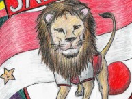 Desenho - Diseño - Arte - Dibujo de la Barra: La Guardia Albi Roja Sur &bull; Club: Independiente Santa Fe &bull; País: Colombia