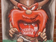 Desenho - Diseño - Arte - Dibujo de la Barra: La Guardia Albi Roja Sur • Club: Independiente Santa Fe • País: Colombia