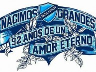 Desenho - Diseño - Arte - "NACIMOS GRANDES '92 años de un amor eterno'" Dibujo de la Barra: La Vieja Escuela • Club: Bolívar