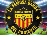Desenho - Diseño - Arte - "LA FAMOSA BANDA DEL PONIENTE 1981 LA COLINA" Dibujo de la Barra: Locura 81 • Club: Monarcas Morelia • País: México
