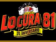 Desenho - Diseño - Arte - "LOCURA 81 PONIENTE 23 ANIV." Dibujo de la Barra: Locura 81 • Club: Monarcas Morelia • País: México