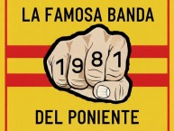 Desenho - Diseño - Arte - "LA FAMOSA BANDA DEL PONIENTE 1981 LA COLINA" Dibujo de la Barra: Locura 81 &bull; Club: Monarcas Morelia &bull; País: México
