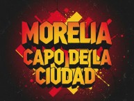 Desenho - Diseño - Arte - "LA FAMOSA BANDA DEL PONIENTE 1981 LA COLINA LA BANDA DEL ROJIAMARILLO" Dibujo de la Barra: Locura 81 &bull; Club: Monarcas Morelia &bull; País: México