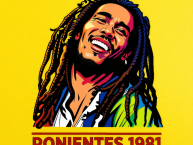 Desenho - Diseño - Arte - "LA FAMOSA BANDA DEL PONIENTE 1981 LA COLINA LA BANDA DEL ROJIAMARILLO" Dibujo de la Barra: Locura 81 &bull; Club: Monarcas Morelia &bull; País: México