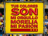 Desenho - Diseño - Arte - "LA FAMOSA BANDA DEL PONIENTE 1981 LA COLINA LA BANDA DEL ROJIAMARILLO" Dibujo de la Barra: Locura 81 &bull; Club: Monarcas Morelia &bull; País: México