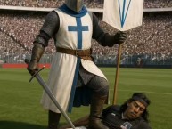 Desenho - Diseño - Arte - "Anti colo colo (anti zorras)" Dibujo de la Barra: Los Cruzados &bull; Club: Universidad Católica &bull; País: Chile