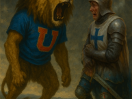 Desenho - Diseño - Arte - "NOSOTROS MANDAMOS EL CLASICO (Anti Monjas)" Dibujo de la Barra: Los de Abajo • Club: Universidad de Chile - La U • País: Chile