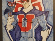 Desenho - Diseño - Arte - "la representacion del heroe o caricatura de un heroe de Universidad de Chile" Dibujo de la Barra: Los de Abajo &bull; Club: Universidad de Chile - La U