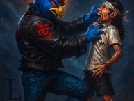 Desenho - Diseño - Arte - "Anti zorras y anti monjas (anti colo colo y anti ucatolica)" Dibujo de la Barra: Los de Abajo &bull; Club: Universidad de Chile - La U &bull; País: Chile