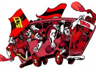 Desenho - Diseño - Arte - "Bus de la Barra" Dibujo de la Barra: Los Rojinegros • Club: Rangers de Talca