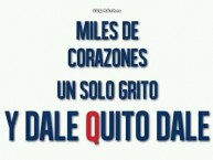 Desenho - Diseño - Arte - "miles de corazones un solo grito /SDQ Afiches" Dibujo de la Barra: Mafia Azul Grana • Club: Deportivo Quito