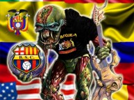 Desenho - Diseño - Arte - "Sur Oscura Belgica Italia España Sectima Oscura" Dibujo de la Barra: Sur Oscura • Club: Barcelona Sporting Club