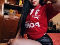 Hincha - Tribunera - Chica - Fanatica de la Barra: Disturbio Rojo Bogotá • Club: América de Cáli