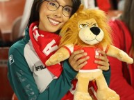 Hincha - Tribunera - Chica - Fanatica de la Barra: La Guardia Albi Roja Sur &bull; Club: Independiente Santa Fe &bull; País: Colombia