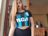 Hincha - Tribunera - Chica - Fanatica de la Barra: La Guardia Imperial • Club: Racing Club