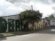 Mural - Graffiti - Pintada - "DEPORTES QUINDIO" Mural de la Barra: Artillería Verde Sur • Club: Deportes Quindío