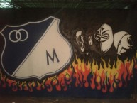 Mural - Graffiti - Pintadas - Mural de la Barra: Comandos Azules • Club: Millonarios • País: Colombia