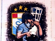 Mural - Graffiti - Pintadas - Mural de la Barra: Extremo Celeste • Club: Sporting Cristal • País: Peru