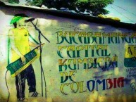 Mural - Graffiti - Pintada - "SOLO KUMBIA.B EN LA CIUDAD BONITA" Mural de la Barra: Fortaleza Leoparda Sur • Club: Atlético Bucaramanga
